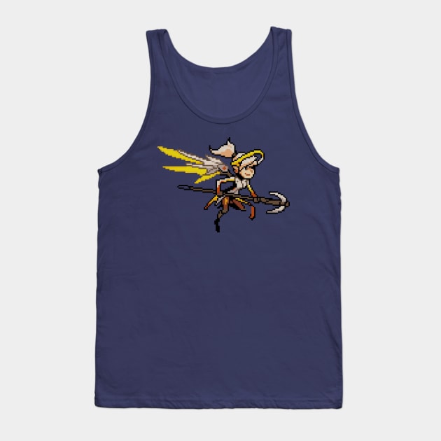 Overwatch - 16-Bit Mercy Tank Top by wyckedguitarist